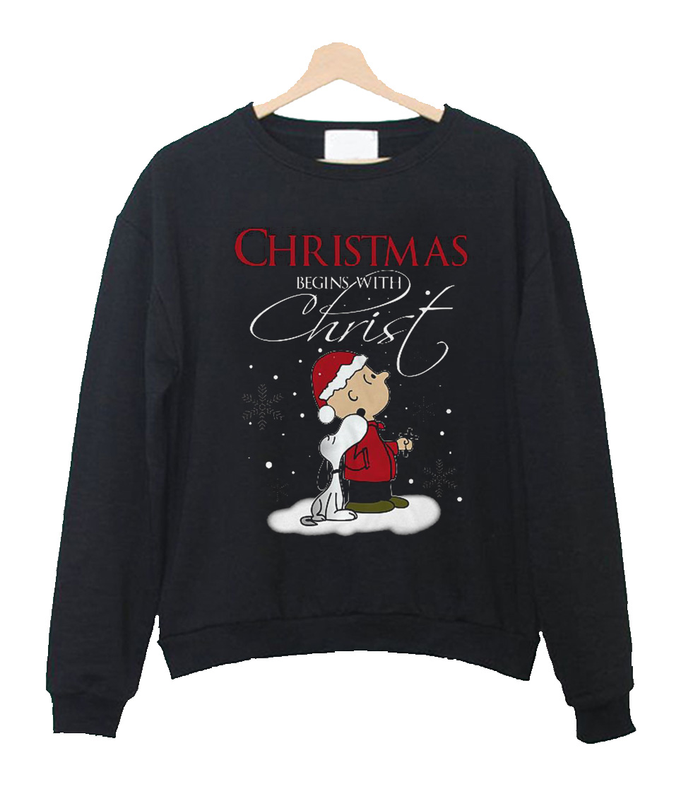 Charlie And Snoopy Christmas Sweatshirt